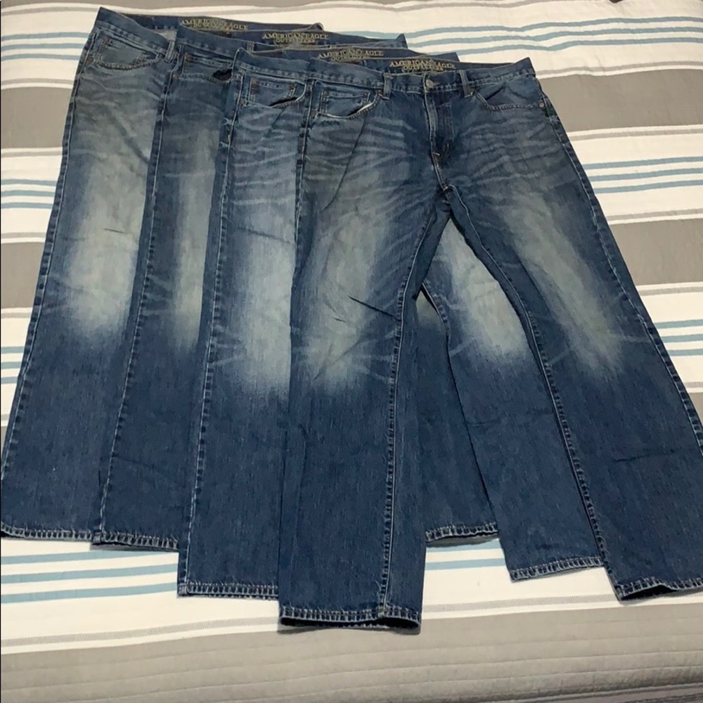 4 pairs of American Eagle Original Bootcut Jeans